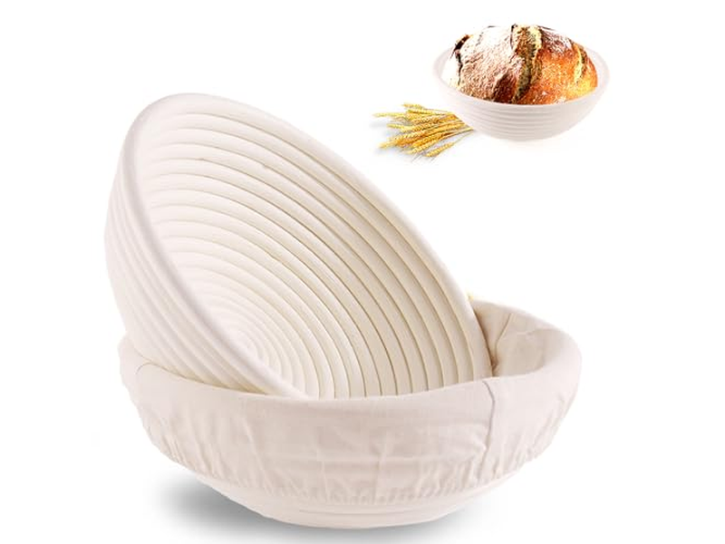 Cesta de Prueba de Pan Banetón Cesta de Prueba de Masa Madre con Forro