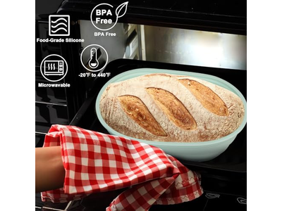 Cesta de Pan de Ratán Segura para la Salud Doble para Uso en Panadería Casera