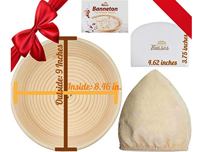 Banetón de Masa Madre de 14 Pulgadas para Limpieza Casera con Harina de Papel