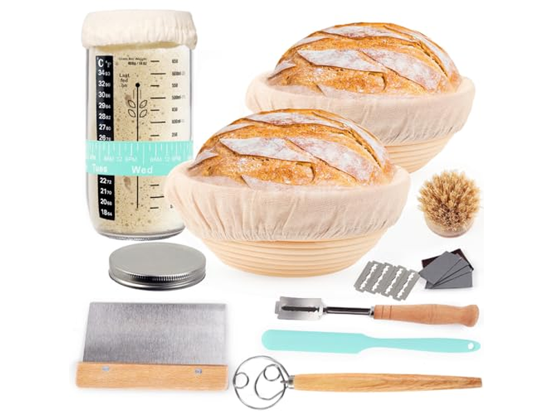 Cesta de Fermentación Banetón Kit de Elaboración con Cubierta