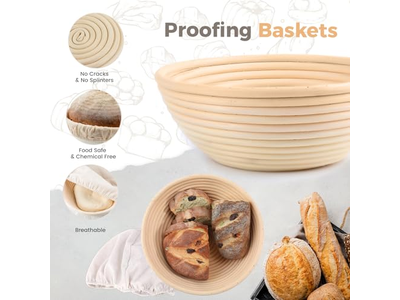 Cesta de Fermentación Banetón Kit de Elaboración con Cubierta