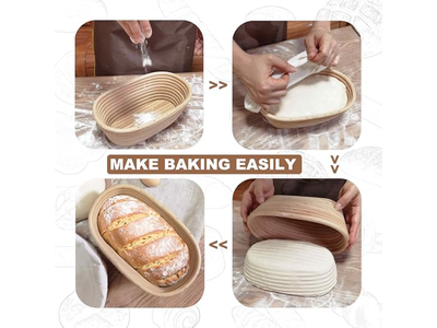 Juego de Cestas de Fermentación para Panaderos Caseros Pan de Masa Madre Venta al Por Mayor