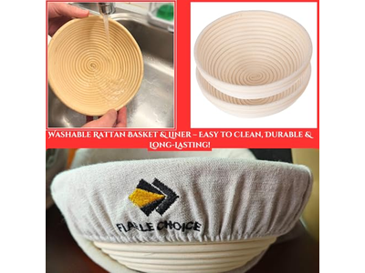 Juego de Cestas de Fermentación de 2 Redondas y Ovaladas 3 Piezas Banetón de Pan 5 Piezas Venta Caliente