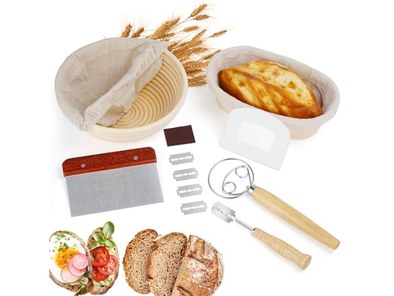 Cestas de Regalo con Entrega el Mismo Día Juego de Cestas de Fermentación de Pan de Silicona